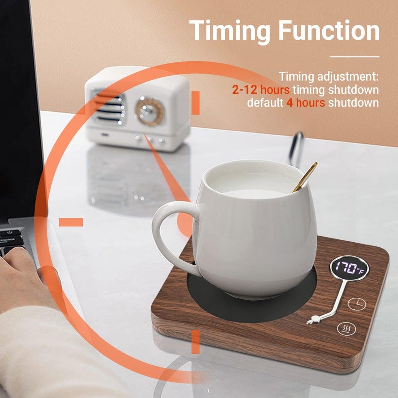 CEROBEAR Coffee Mug Warmer, Mug Warmer for Desk 3 Temperature Control 130℉/150℉/170℉, Cup Warmer with Auto Shut Off for Coffee Milk Tea Beverage - Image 3